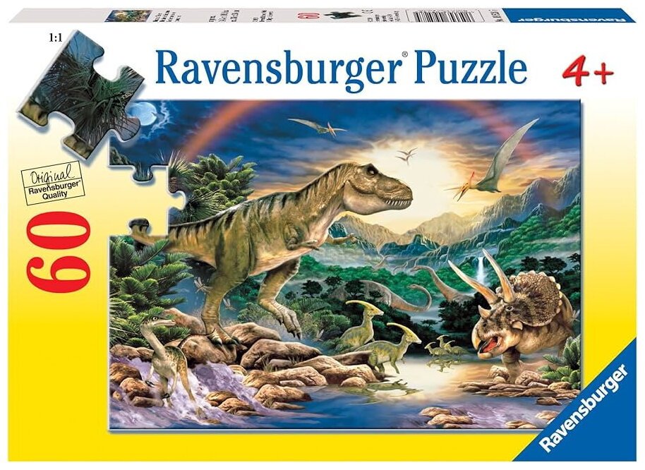 Puzzle - Histoire De Dinosaure - 60 Pièces
