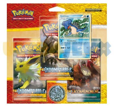Pokémon JCC - Pack de 3 boosters - HeartGold SoulSilver - Indomptable