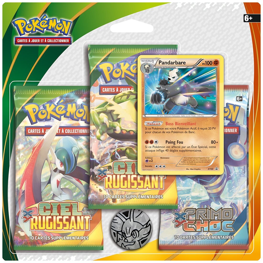 Pokémon JCC - Pack De 3 Boosters- Pandarbare - Ciel Rugissant