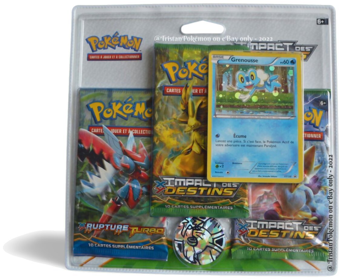 Pokémon JCC - Pack De 3 Boosters - Grenousse - Impact des Destins