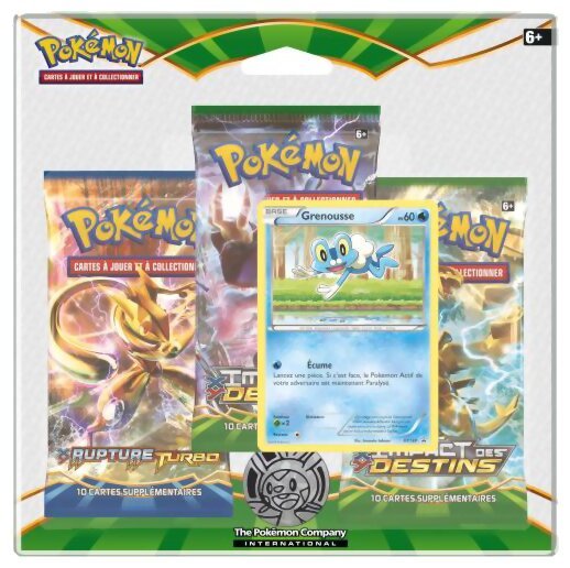 Pokémon JCC - Pack De 3 Boosters - Grenousse - Impact des Destins