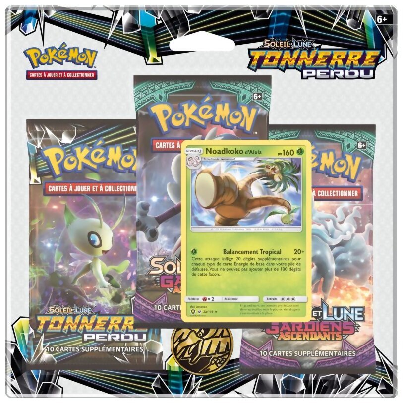 Pokémon JCC - Pack de 3 boosters - Noadkoko d'Alola - Tonnerre Perdu