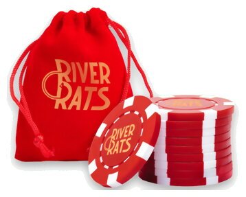 River Rats - 10 Poker Chips + Pouch