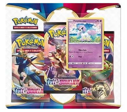 Pokémon JCC - Pack De 3 Boosters - Ponyta de Galar - Épée et Bouclier