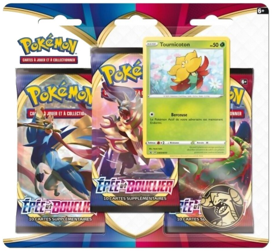 Pokémon JCC - Pack De 3 Boosters - Tournicoton - Épée et Bouclier