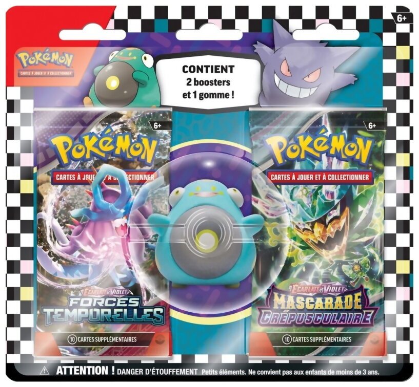 Pokémon JCC - Pack de 2 boosters avec Gomme - Ampibidou - Rentrée des classes