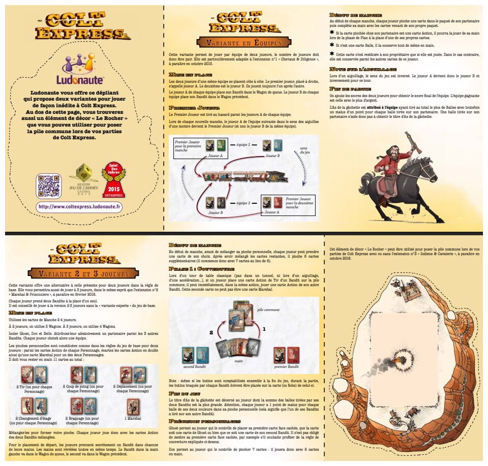 Colt Express - Variante 2-3 Joueurs Et En Équipe