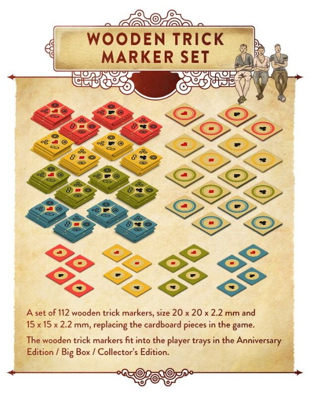 Trickerion - Wooden Trick Marker Set
