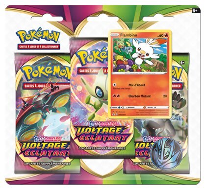 Pokémon JCC - Pack De 3 Boosters - Flambino - Voltage Éclatant