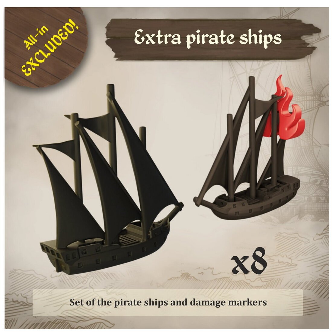 Misty Waters - Extra Pirate Ships