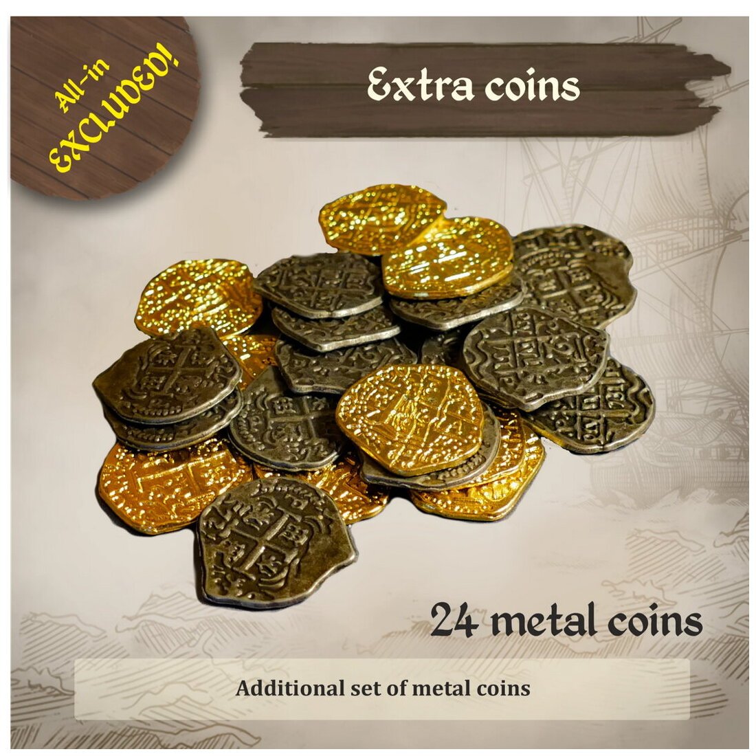 Misty Waters - Extra metal Coins - 24 pièces