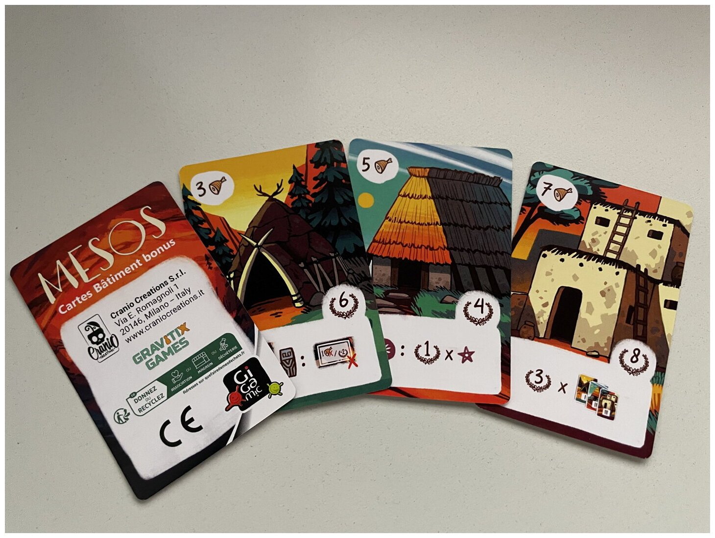 Mesos - Cartes Bâtiment Bonus Plato