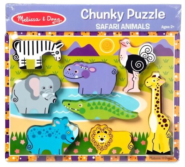 Puzzle - Safari Animals - 8 Pièces