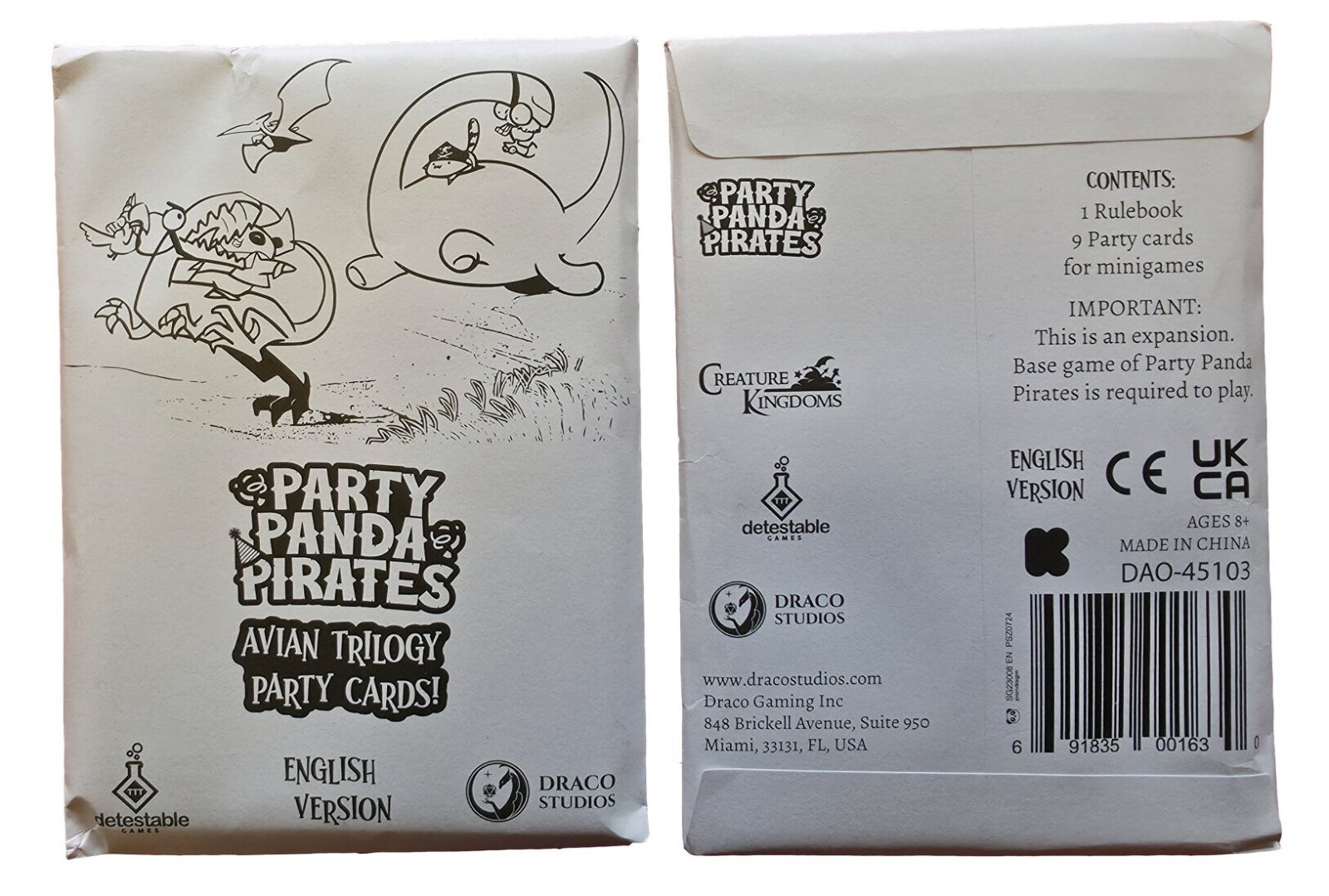 Party Panda Pirates - Avian Trilogy Party Cards!