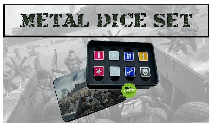 D-Day Dice - Metal RWB Dice Set