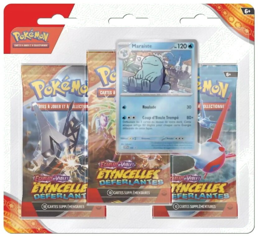 Pokémon JCC - Pack de 3 boosters - Maraiste - Étincelles Déferlantes