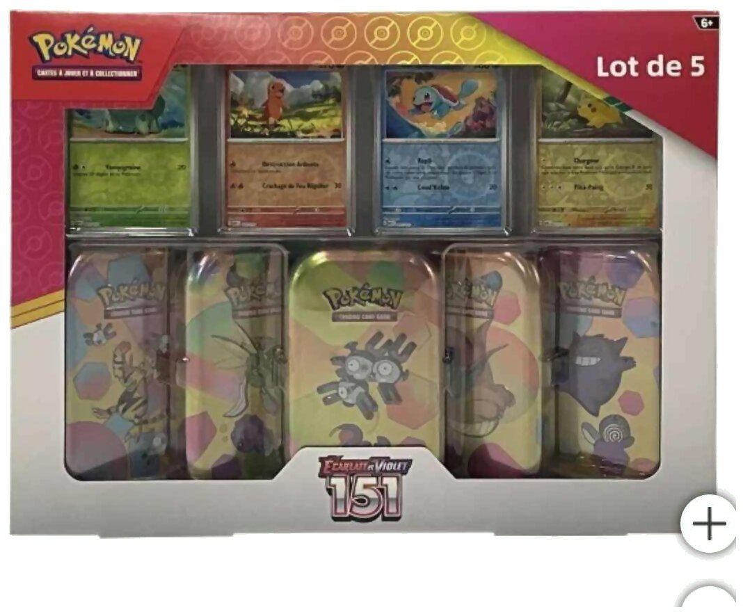 Pokémon JCC - Coffret - Lot de 5 Mini-Tins - 151