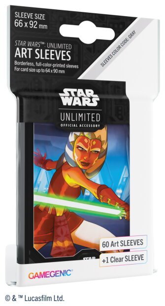 Star Wars Unlimited - 60 Art Sleeves - Ahsoka Tano - Crépuscule de la République