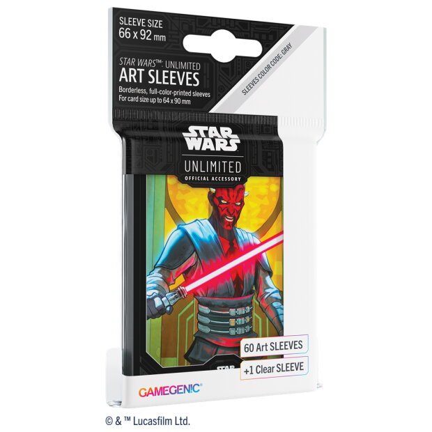 Star Wars Unlimited - 60 Art Sleeves - Darth Maul - Crépuscule de la République