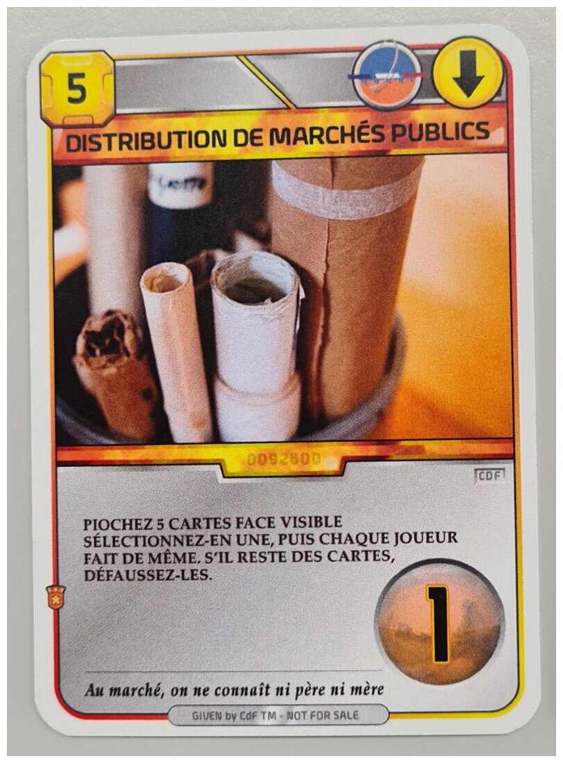Terraforming Mars - Distribution De Marchés Publics