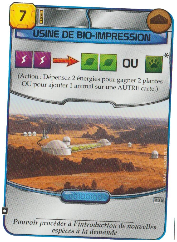 Terraforming Mars - Usine de Bio-impression - X36