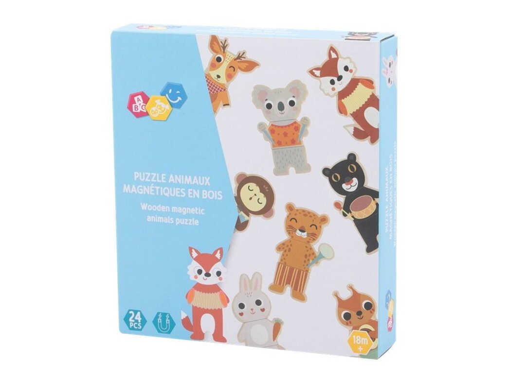 Puzzle Animaux Magnétiques En Bois