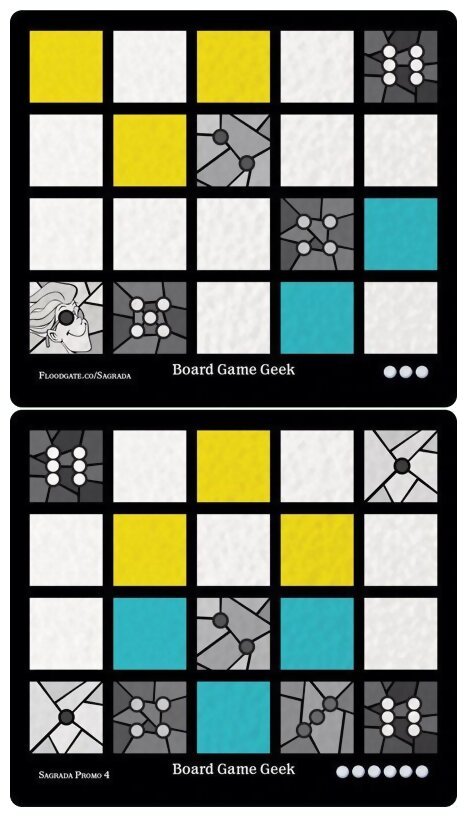 Sagrada - Promo 4 – BoardGameGeek Window Pattern Card