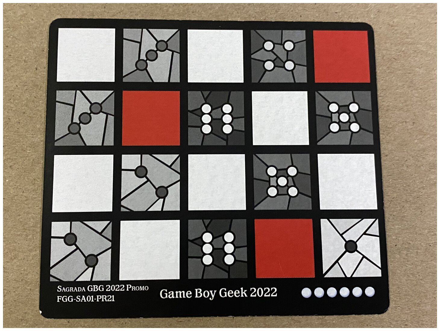 Sagrada - Promo 21 Game Boy Geek 2022 Window Pattern Card