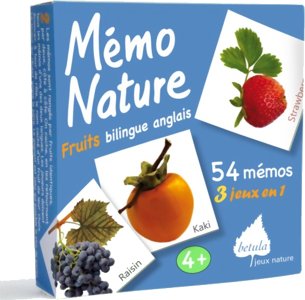 Mémo Nature - Fruits bilingue anglais