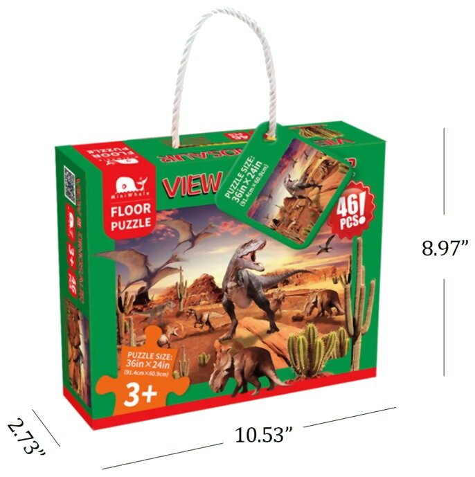 Puzzle - View Of The Dinosaur - 46 pcs