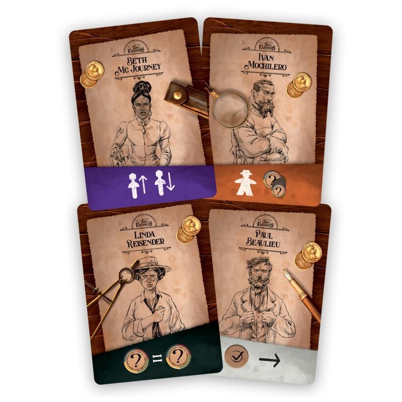 Lost Explorers - cartes aventuriers et aventurières