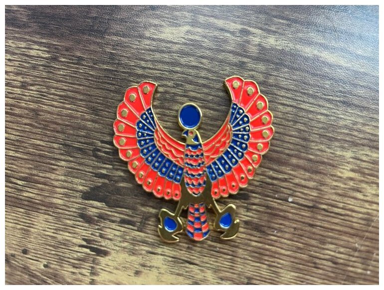 Tutankhamun - Falcon Pectoral Enamel Coin