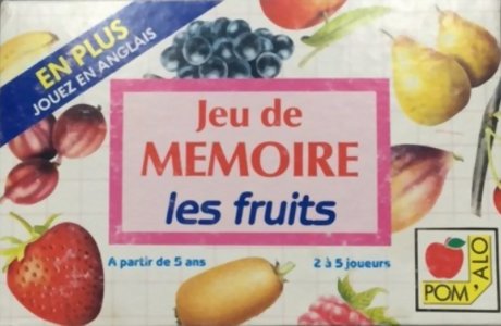 Jeu de mémoire -  les fruits