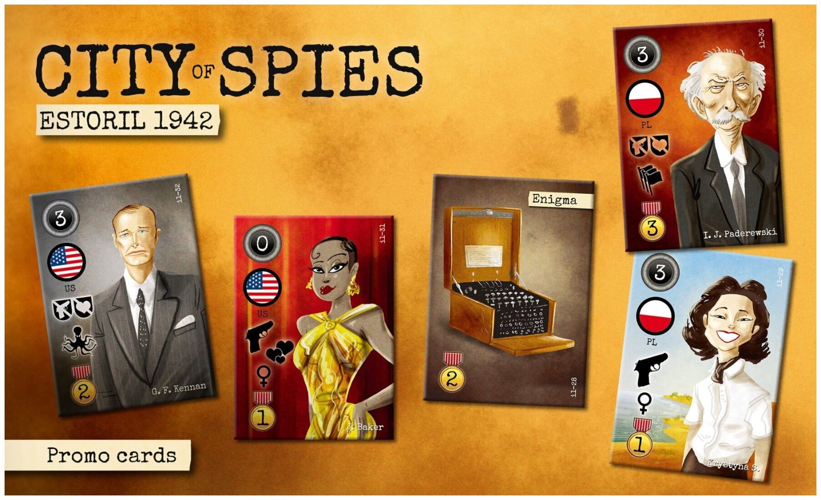 City of Spies - Promo cards - Estoril 1942