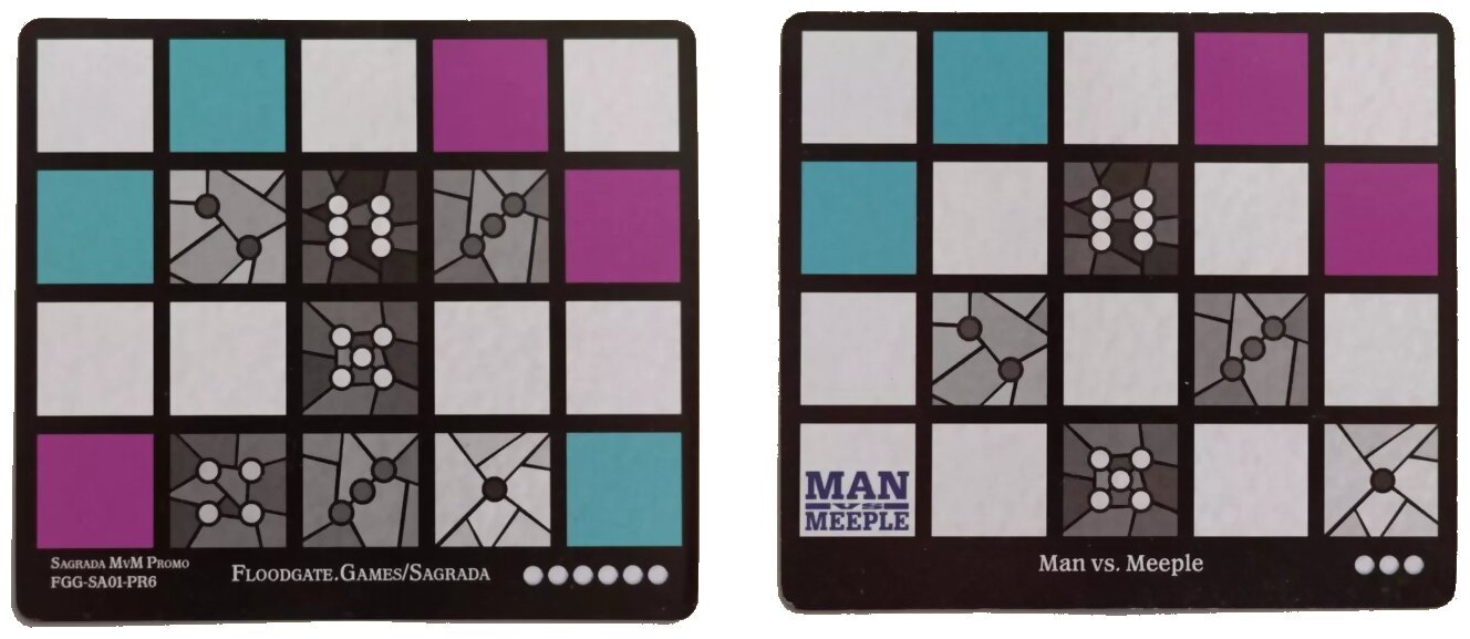 Sagrada - Promo 6 Man Vs Meeple Window Pattern Card - PR6