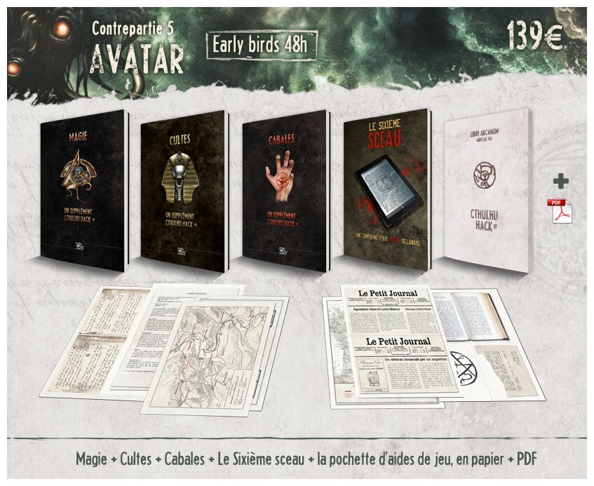 Cthulhu Hack - Libri Arcanorum - Pack Avatar