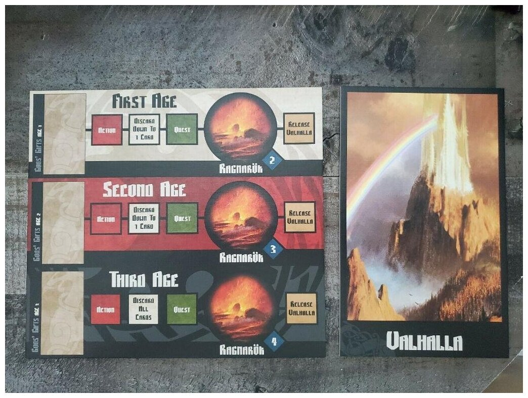 Blood Rage - Piste D'âge En Carton Et Tuile Valhalla