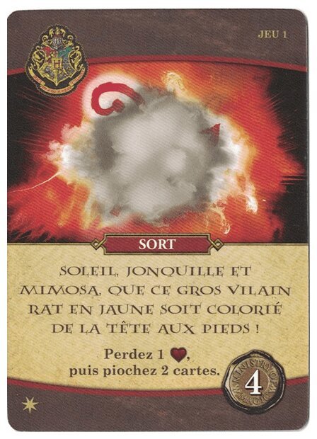 Harry Potter - Bataille à Poudlard - Soleil, Jonquille et Mimosa, que ce gros vilain rat en jaune soit colorié de la tête aux pieds !