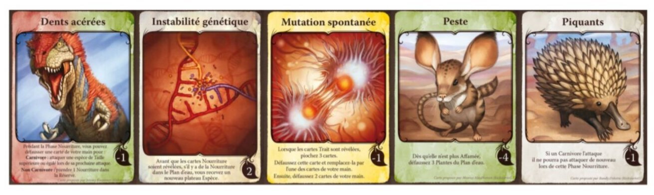 Evolution : Cartes