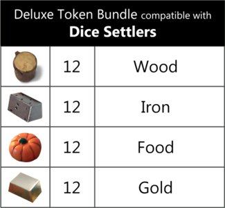 Dice Settlers - Deluxe tokens