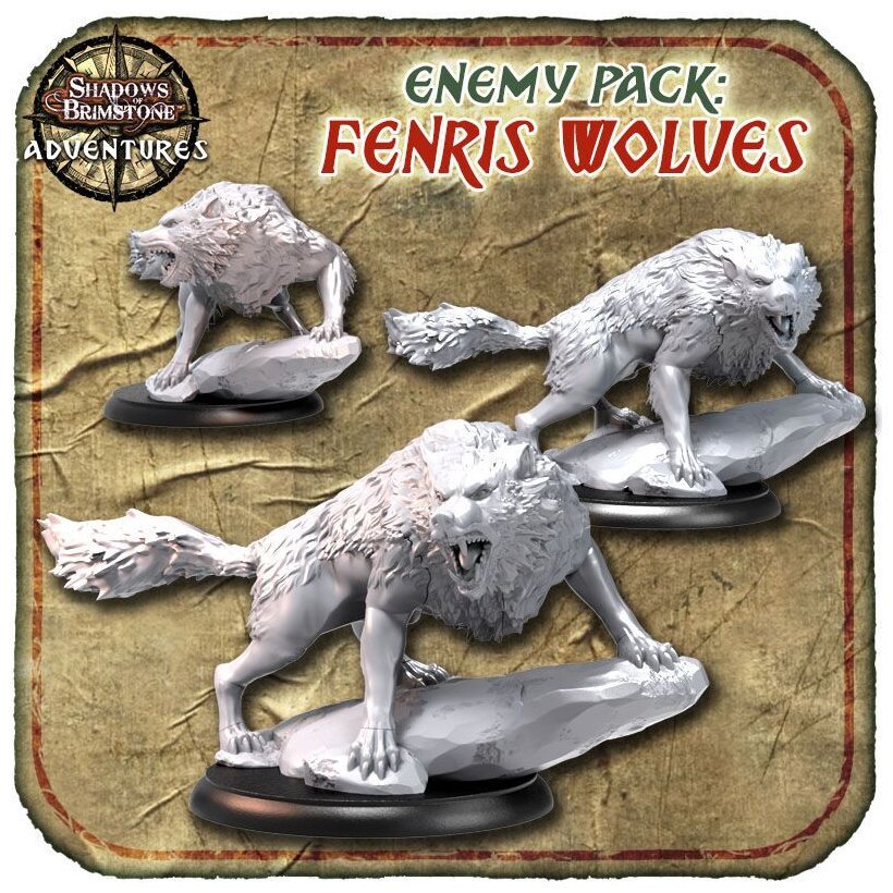 Shadows of Brimstone Adventures – Fenris Wolves - Enemy Pack