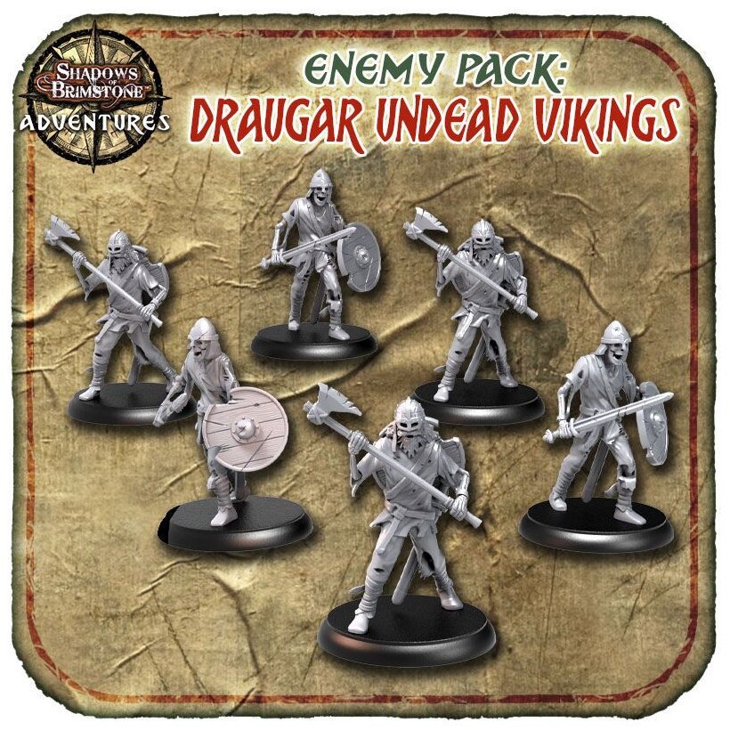 Shadows of Brimstone Adventures – Draugar Undead Vikings - Enemy Pack