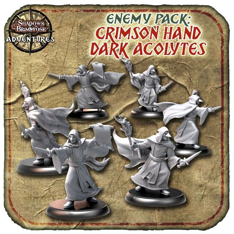 Shadows of Brimstone - Crimson Hand Dark Acolytes Enemy Pack
