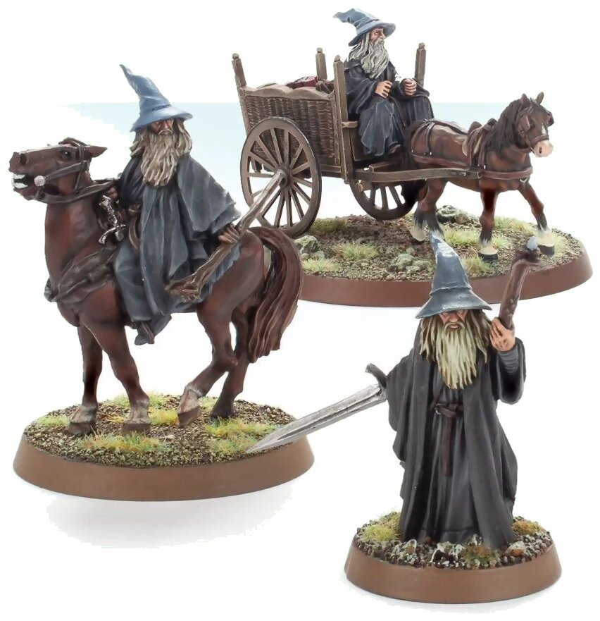 Gandalf The Grey à Pied, Monté et sur Charrette