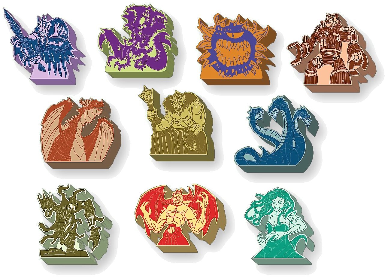 Tiny Epic Dungeons - Boss Meeples Upgrade Pack