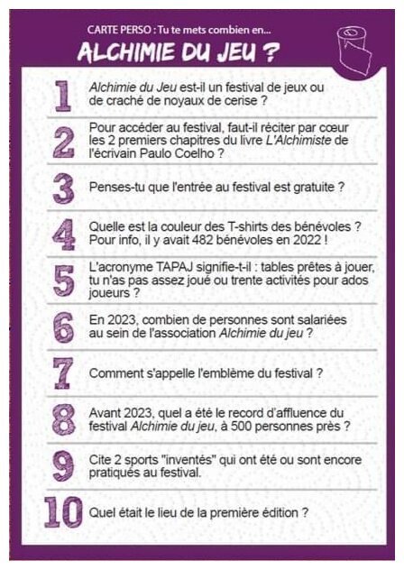 TTMC - Alchimie du jeu - Tu Te Mets Combien ?