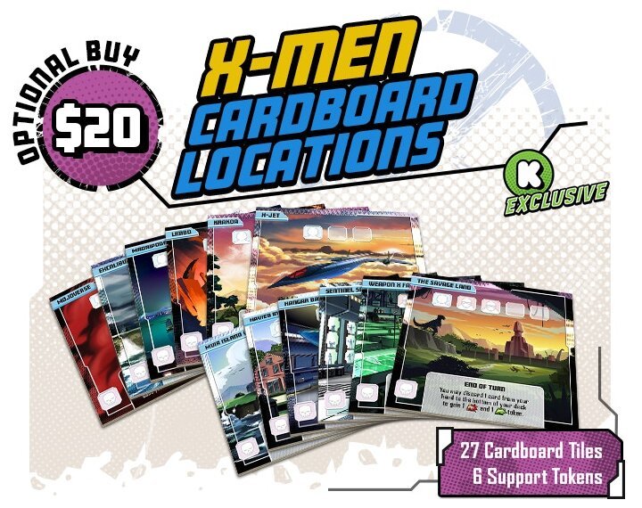 Marvel United : X-Men - Cardboard Locations