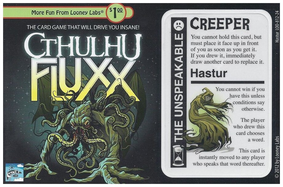 Cthulhu Fluxx - The Unspeakable - Promo Card
