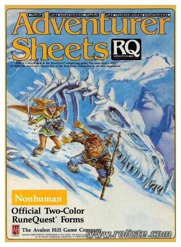 RuneQuest - Adventurer Sheets - Non-Human