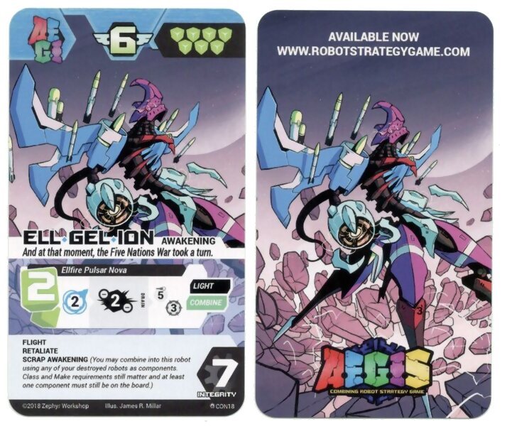 A.E.G.I.S : Combining Robot Strategy Game - Ell Gel Ion Promo Card